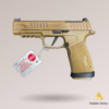 SIG Sauer P365 Coyote FDE 9mm pistol in Pakistan" / "SIG P365 FDE SIG-LOC optic-ready slide" / "SIG P365 FDE left profile, flat trigger"